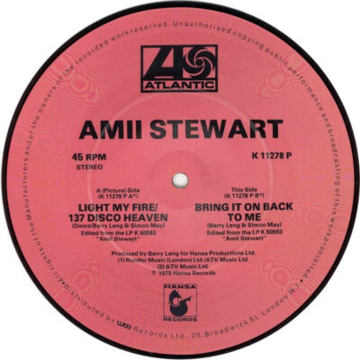 light my fire / 137 disco heaven | amii stewart